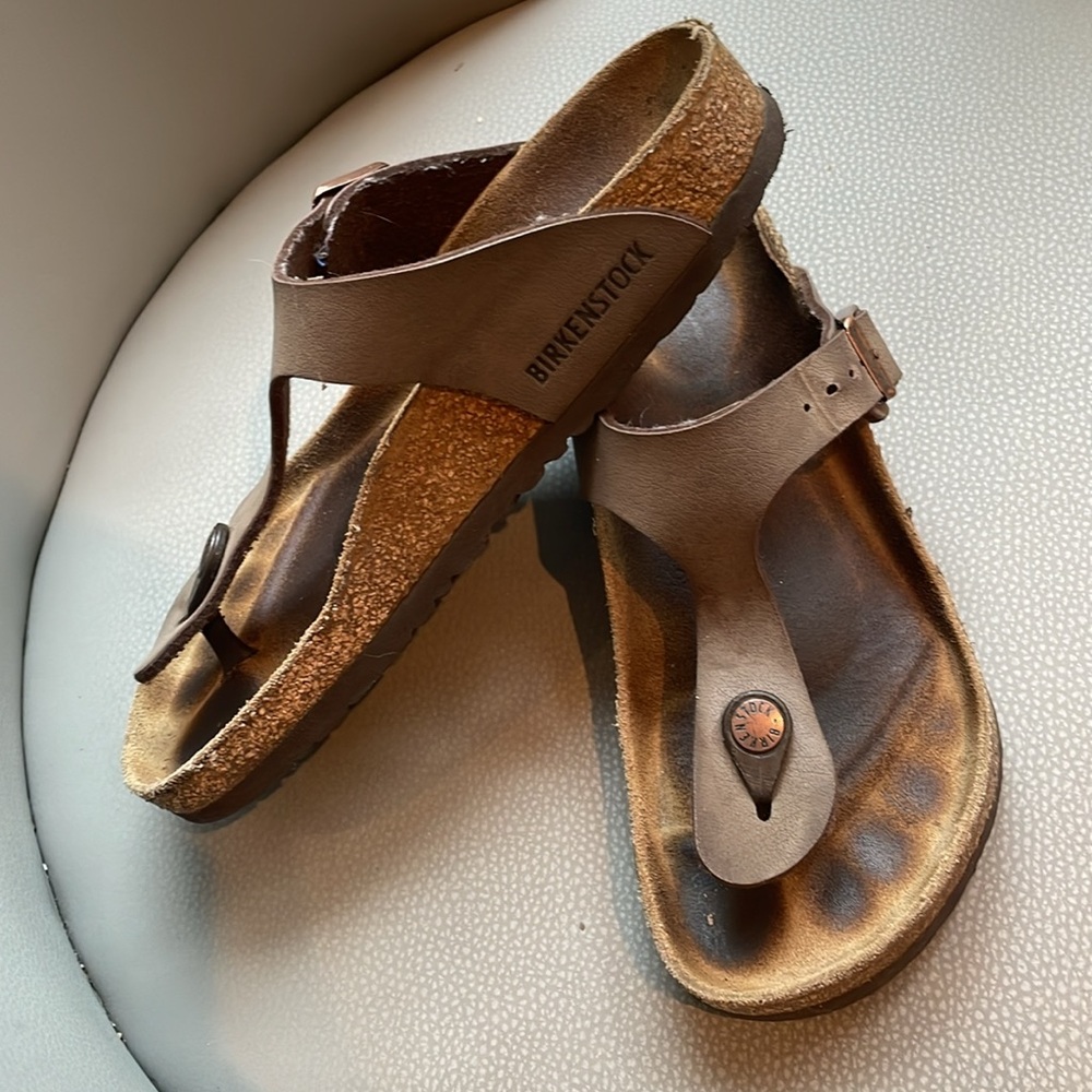 Birkenstock Brown / Tan Gizeh Sandals